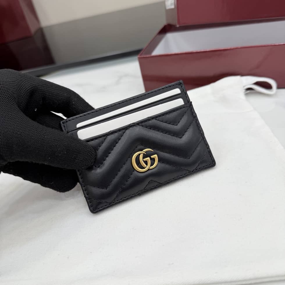 Gucci Marmont Leather Black Card Case 443127_4_155551 Gucci Marmont Leather Black Card Case 443127