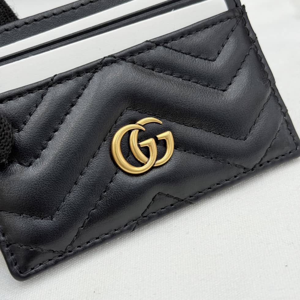 Gucci Marmont Leather Black Card Case 443127_5_155551 Gucci Marmont Leather Black Card Case 443127