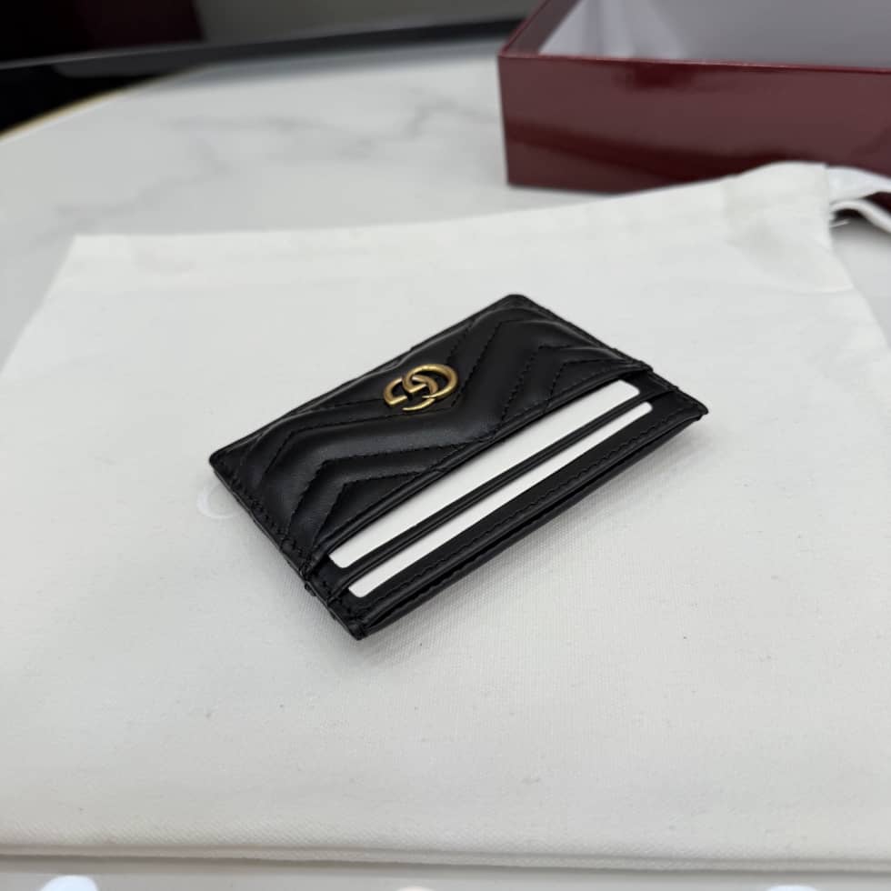 Gucci Marmont Leather Black Card Case 443127_7_155551 Gucci Marmont Leather Black Card Case 443127