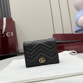 Gucci Marmont Leather Black Wallet 466492
