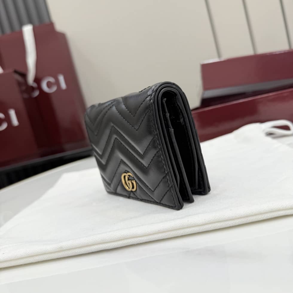 Gucci Marmont Leather Black Wallet 466492_2_155561 Gucci Marmont Leather Black Wallet 466492