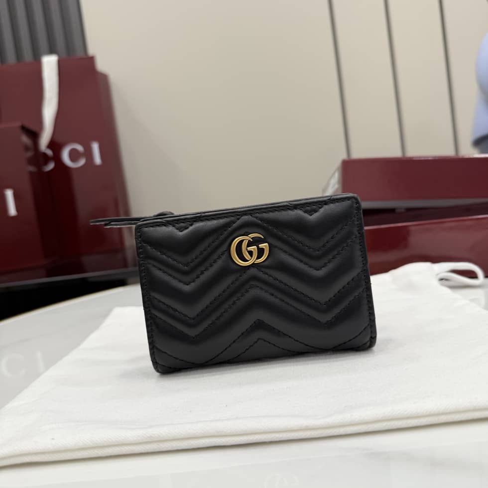 Gucci Marmont Leather Black Bifold Wallet 773427_10_155571 Gucci Marmont Leather Black Bifold Wallet 773427