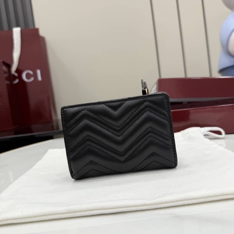 Gucci Marmont Leather Black Bifold Wallet 773427_1_155571 Gucci Marmont Leather Black Bifold Wallet 773427