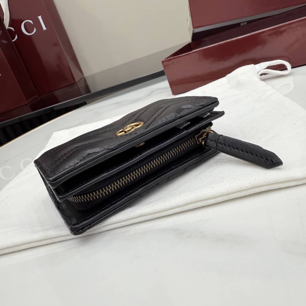 Gucci Marmont Leather Black Bifold Wallet 773427_3_155571 Gucci Marmont Leather Black Bifold Wallet 773427