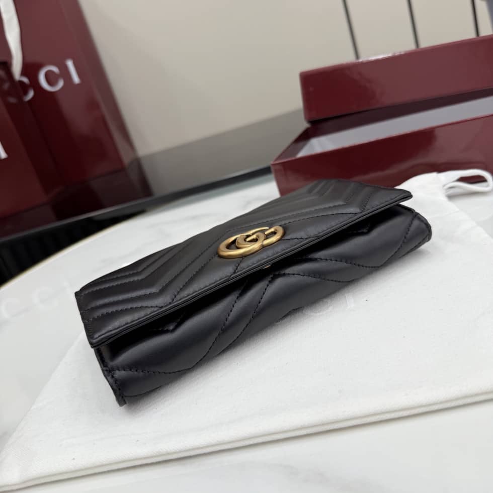 Gucci Marmont Leather Black Continental Wallet_3_155581 Gucci Marmont Leather Black Continental Wallet