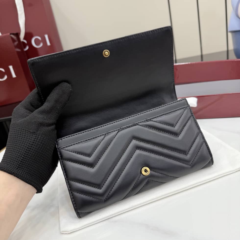 Gucci Marmont Leather Black Continental Wallet_6_155581 Gucci Marmont Leather Black Continental Wallet
