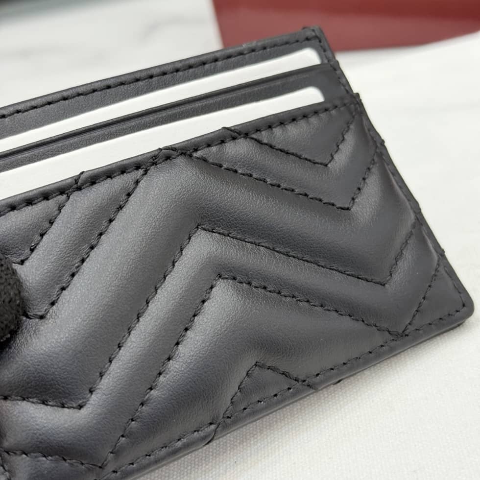 Gucci Marmont Leather Black Logo Card Case_5_155601 Gucci Marmont Leather Black Logo Card Case
