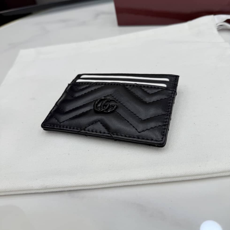 Gucci Marmont Leather Black Logo Card Case_7_155601 Gucci Marmont Leather Black Logo Card Case