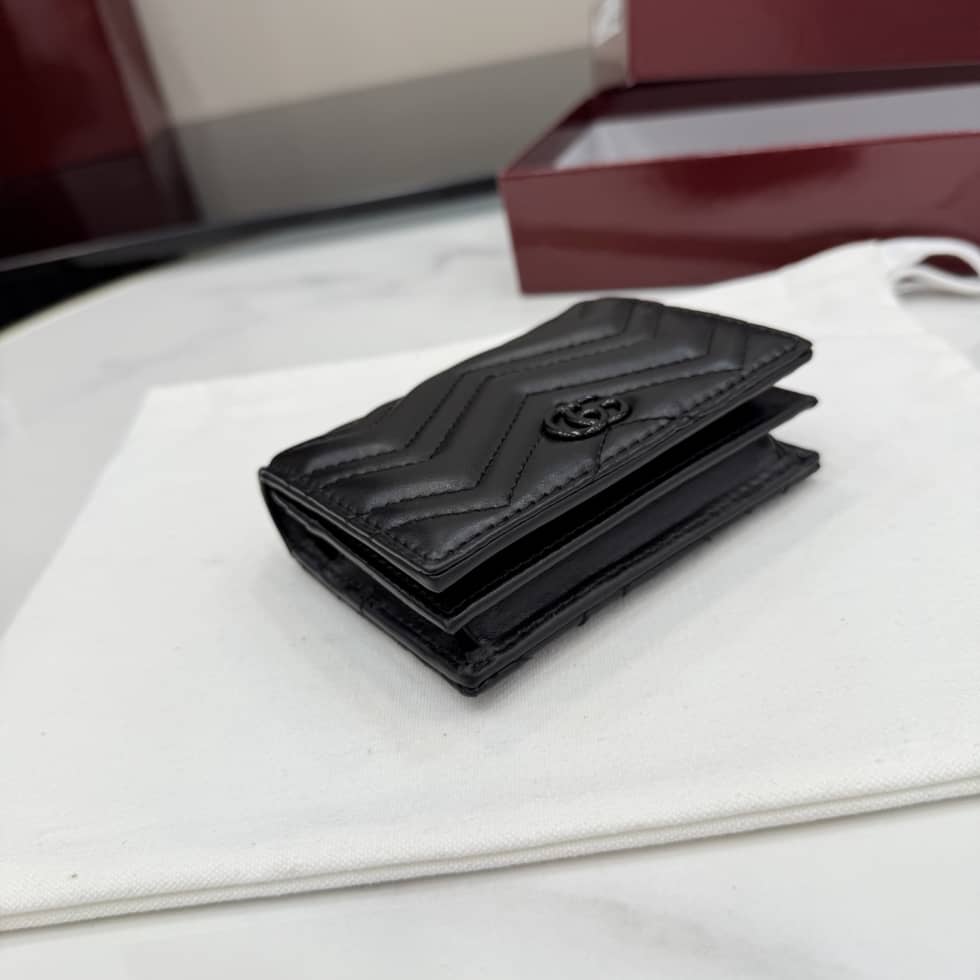Gucci Marmont Leather Black Logo Wallet 466492_3_155611 Gucci Marmont Leather Black Logo Wallet 466492