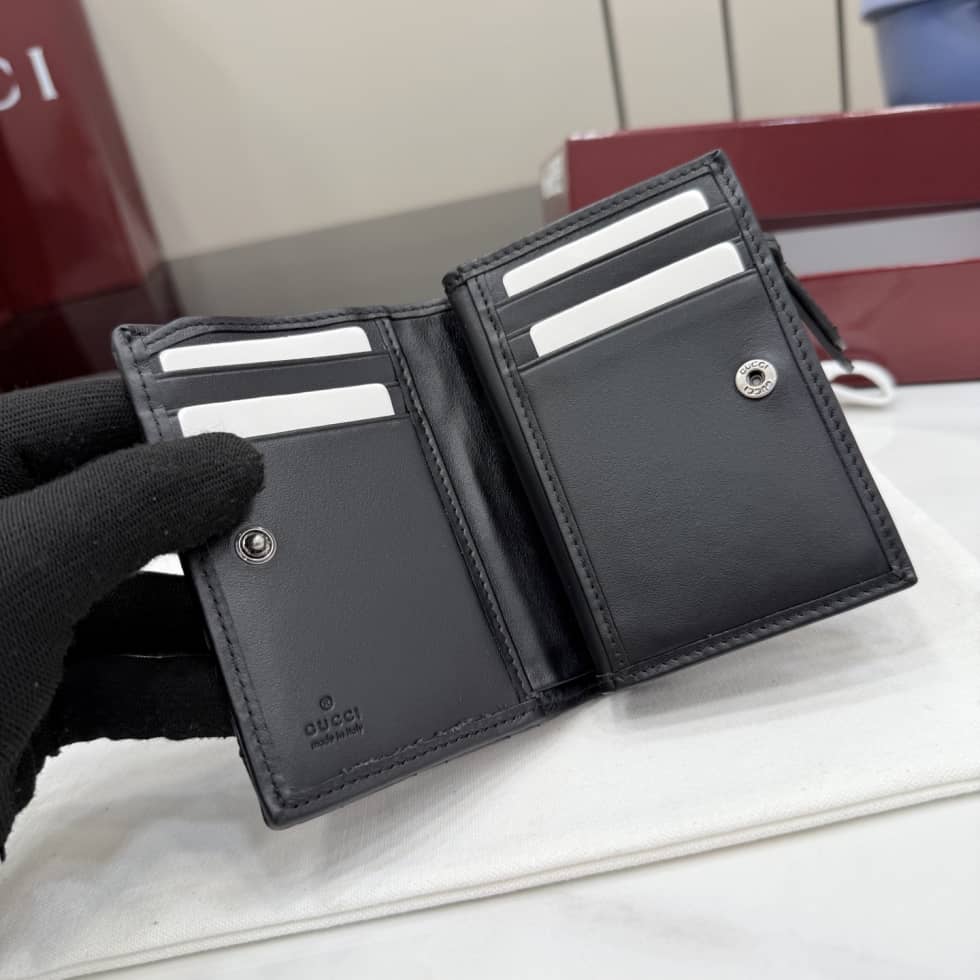 Gucci Marmont Leather Black Logo Bifold Wallet_6_155621 Gucci Marmont Leather Black Logo Bifold Wallet