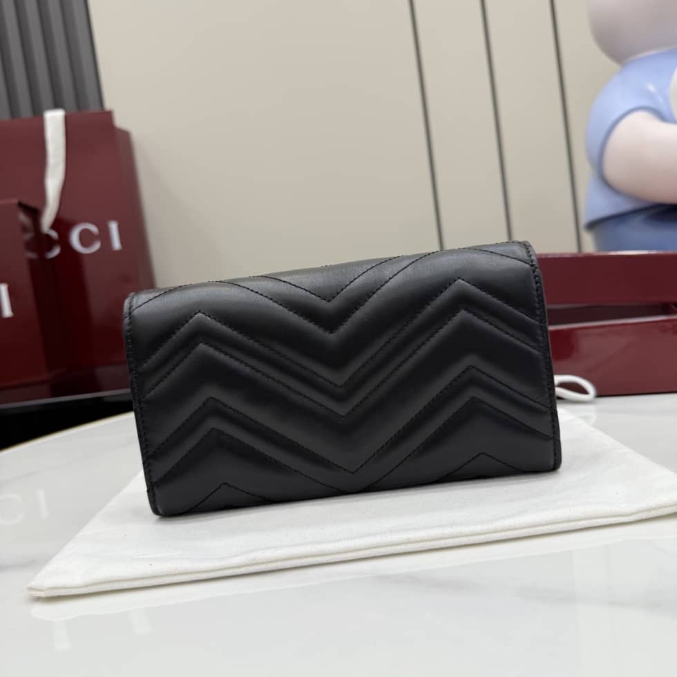 Gucci Marmont Leather Black Logo Continental Wallet_1_155631 Gucci Marmont Leather Black Logo Continental Wallet