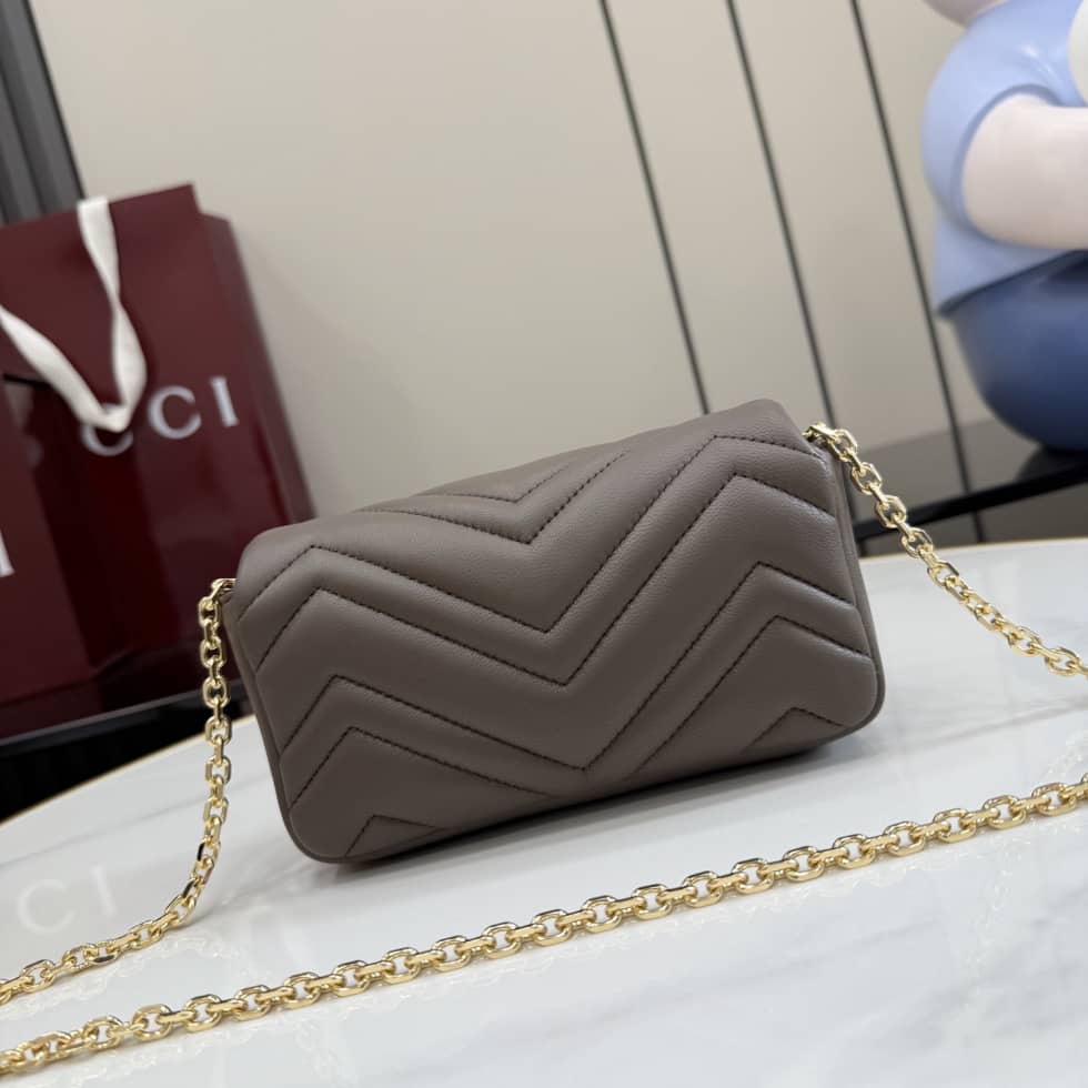 Gucci Marmont Leather Mini Gray Shoulder Bag_1_155651 Gucci Marmont Leather Mini Gray Shoulder Bag