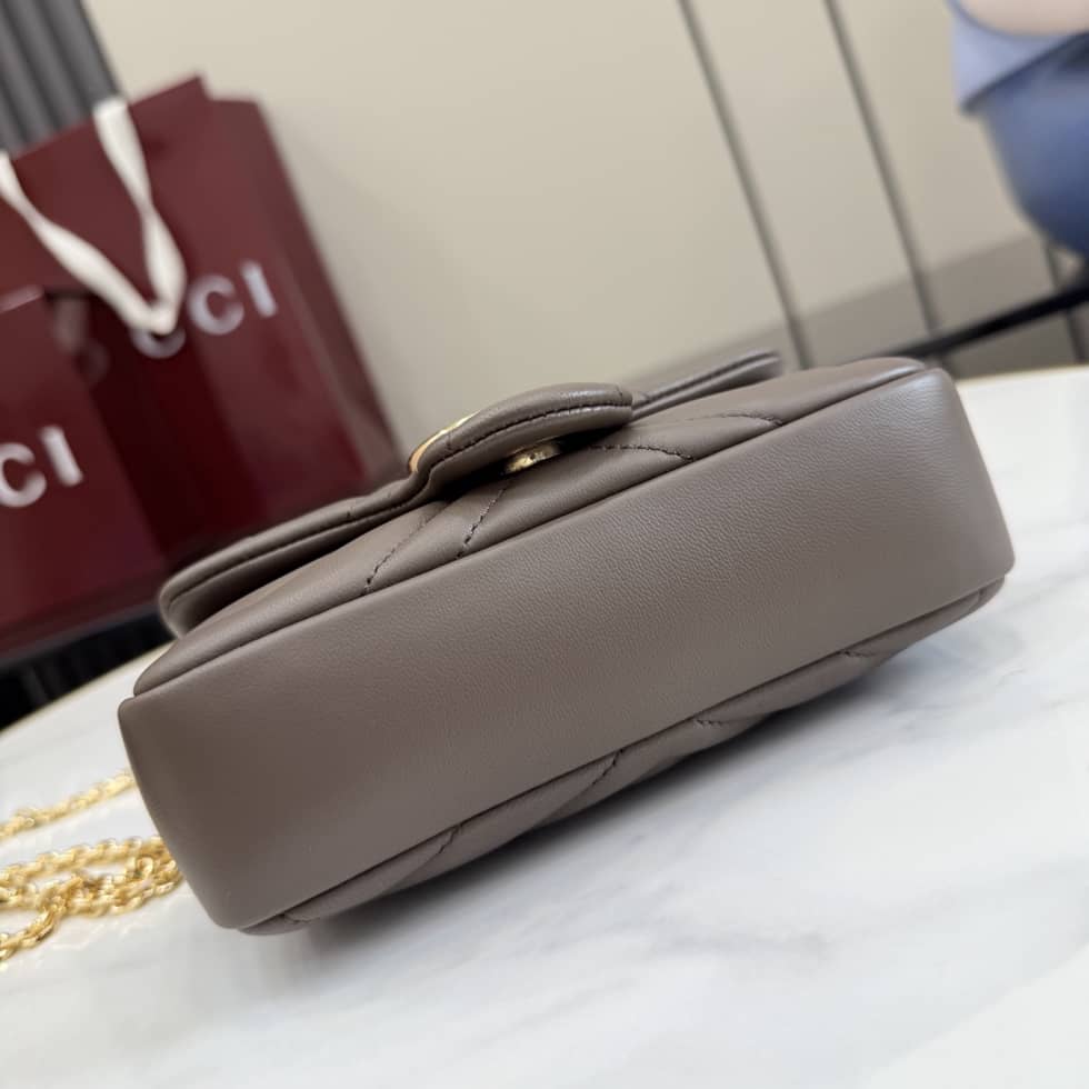 Gucci Marmont Leather Mini Gray Shoulder Bag_3_155651 Gucci Marmont Leather Mini Gray Shoulder Bag