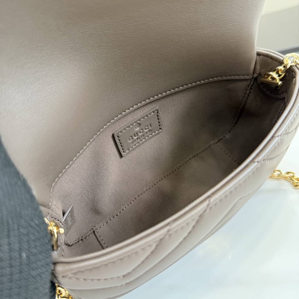 Gucci Marmont Leather Mini Gray Shoulder Bag_7_155651 Gucci Marmont Leather Mini Gray Shoulder Bag