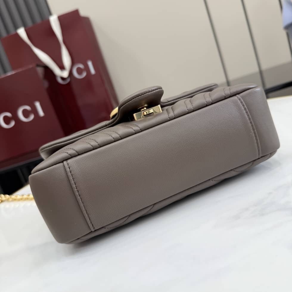 Gucci Marmont Leather Small Gray Shoulder Bag_3_155661 Gucci Marmont Leather Small Gray Shoulder Bag