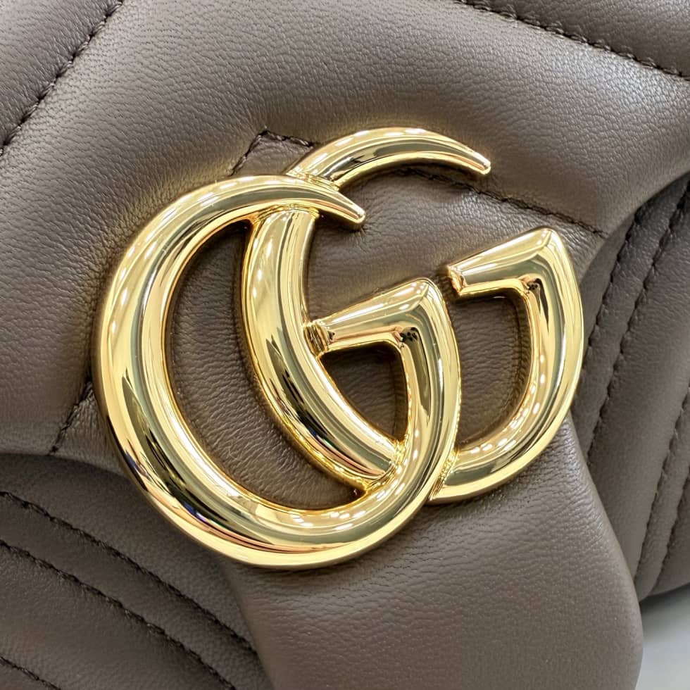 Gucci Marmont Leather Small Gray Shoulder Bag_5_155661 Gucci Marmont Leather Small Gray Shoulder Bag