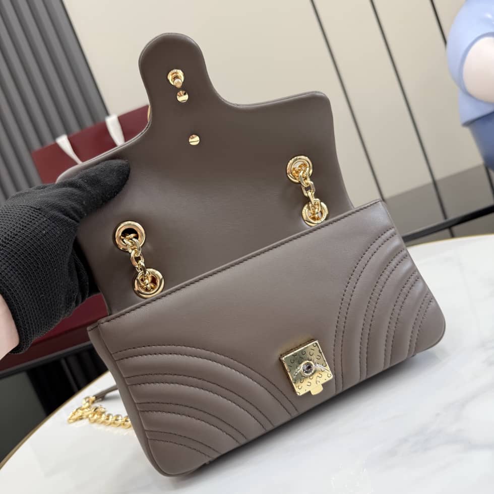 Gucci Marmont Leather Small Gray Shoulder Bag_6_155661 Gucci Marmont Leather Small Gray Shoulder Bag