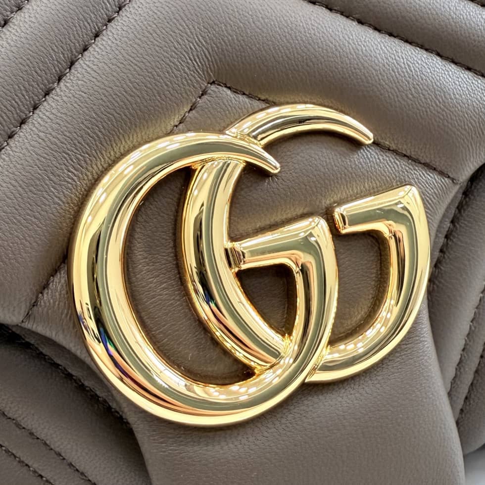 Gucci Marmont Leather Medium Gray Shoulder Bag_3_155671 Gucci Marmont Leather Medium Gray Shoulder Bag