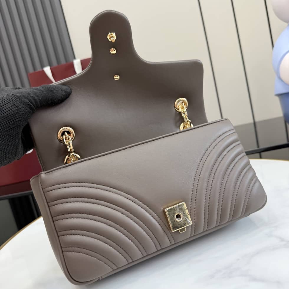 Gucci Marmont Leather Medium Gray Shoulder Bag_6_155671 Gucci Marmont Leather Medium Gray Shoulder Bag