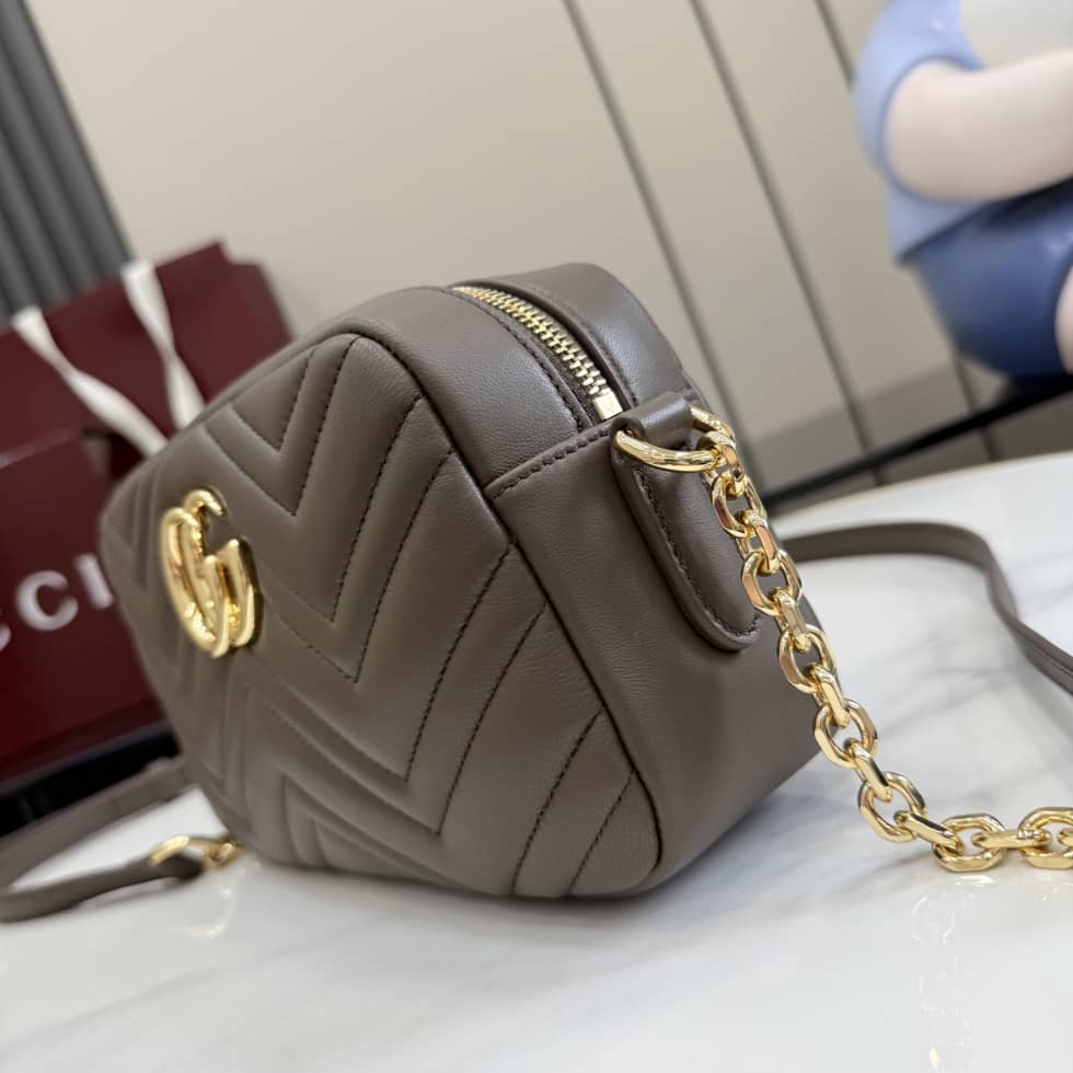 Gucci Marmont Leather Small Gray Camera Bag_2_155681 Gucci Marmont Leather Small Gray Camera Bag