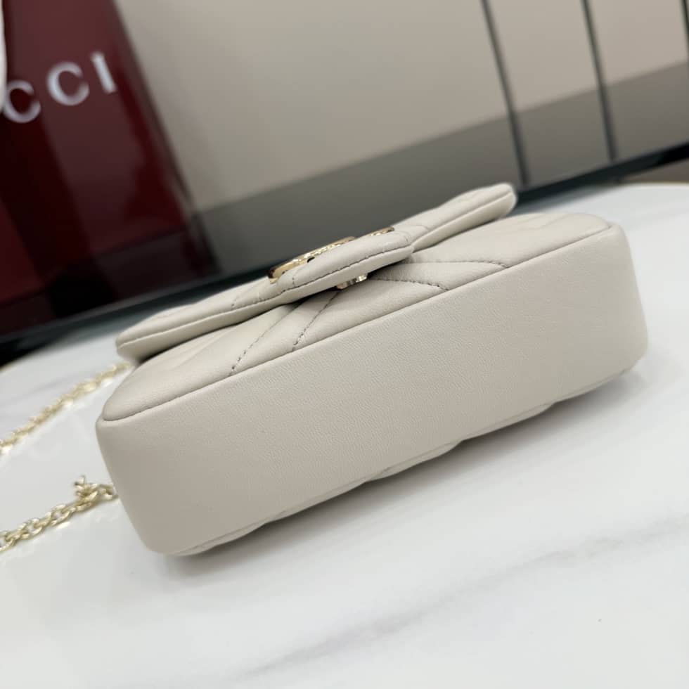 Gucci Marmont Leather Mini Light Gray Shoulder Bag_3_155691 Gucci Marmont Leather Mini Light Gray Shoulder Bag