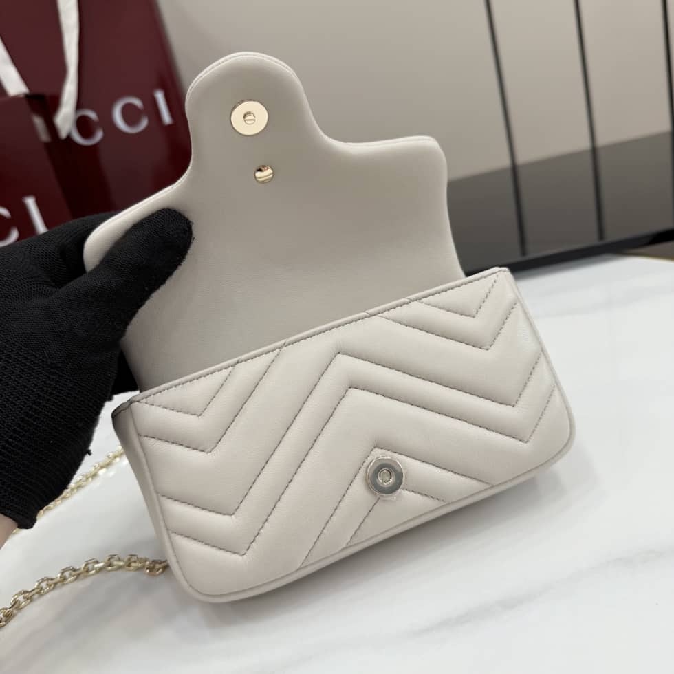 Gucci Marmont Leather Mini Light Gray Shoulder Bag_6_155691 Gucci Marmont Leather Mini Light Gray Shoulder Bag