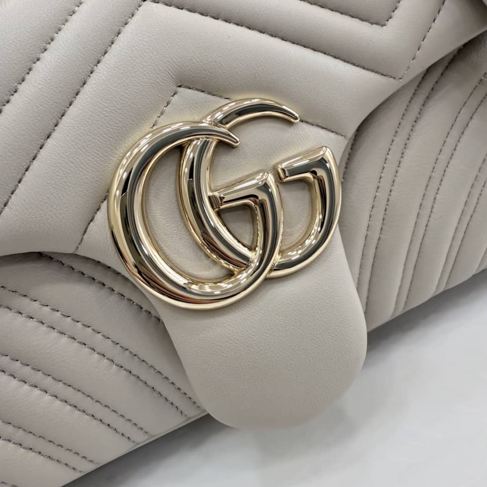Gucci Marmont Leather Medium Light Gray Shoulder Bag_5_155711 Gucci Marmont Leather Medium Light Gray Shoulder Bag