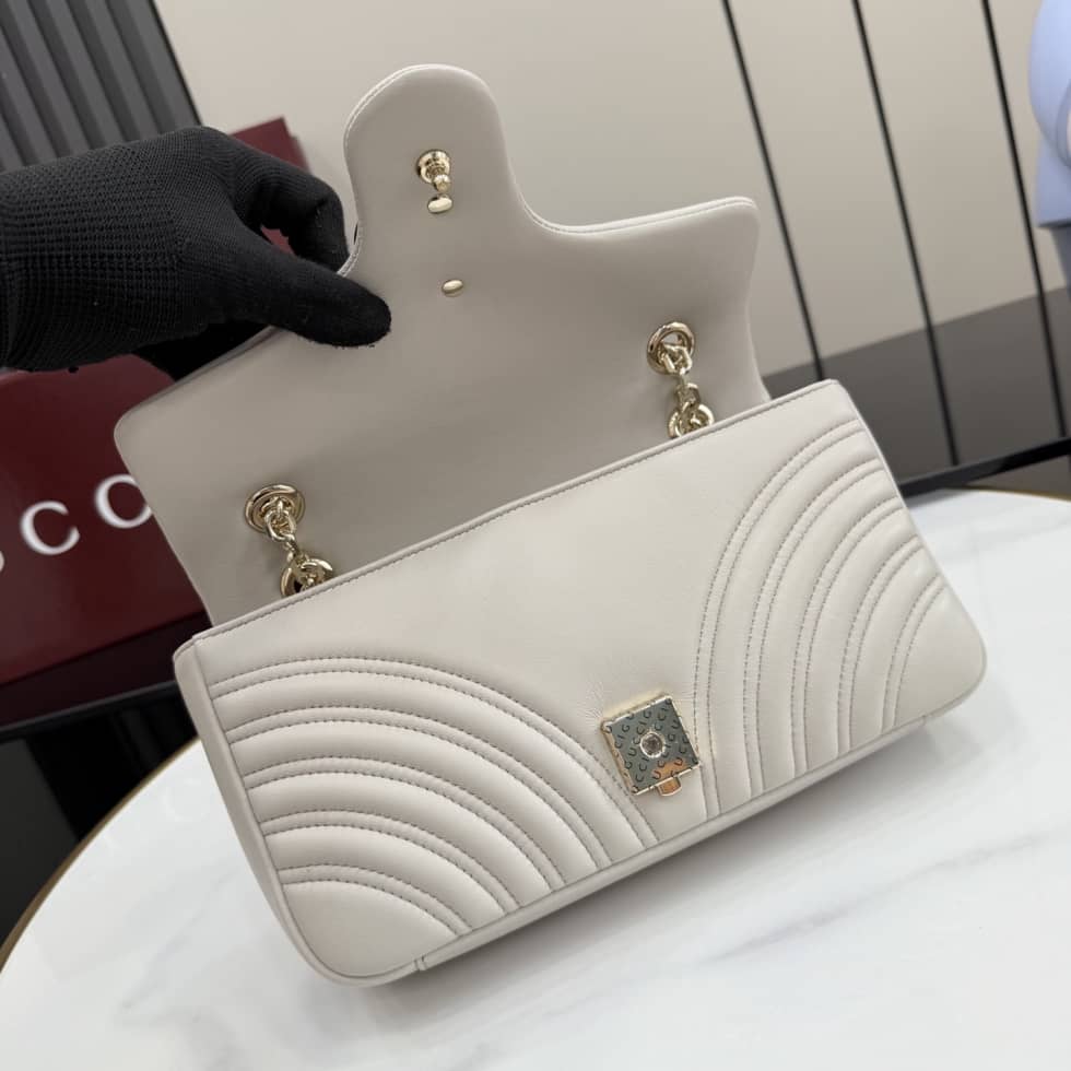 Gucci Marmont Leather Medium Light Gray Shoulder Bag_6_155711 Gucci Marmont Leather Medium Light Gray Shoulder Bag