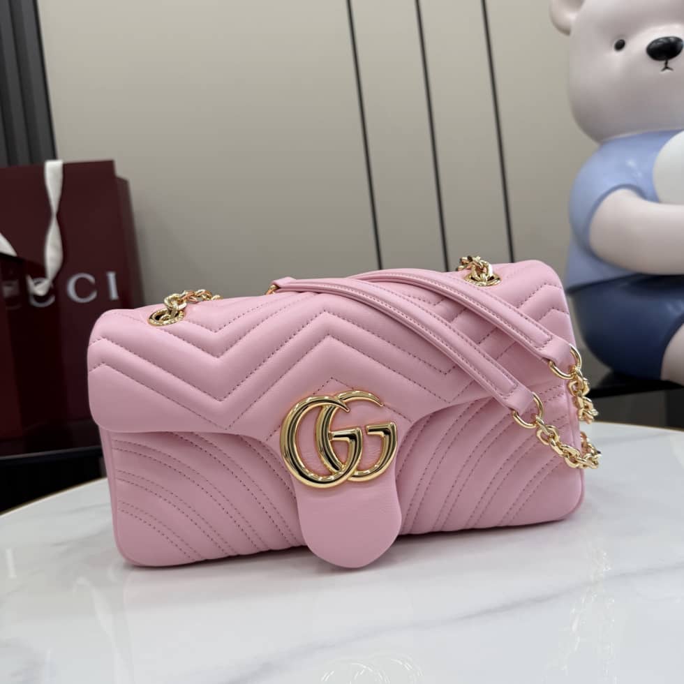 Gucci Marmont Leather Medium Light Pink Bag_10_155741 Gucci Marmont Leather Medium Light Pink Bag