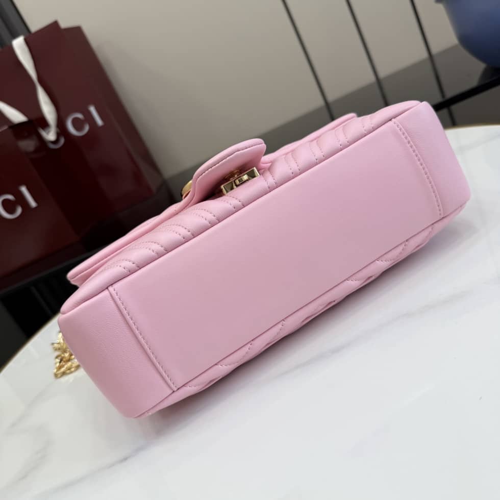 Gucci Marmont Leather Medium Light Pink Bag_3_155741 Gucci Marmont Leather Medium Light Pink Bag