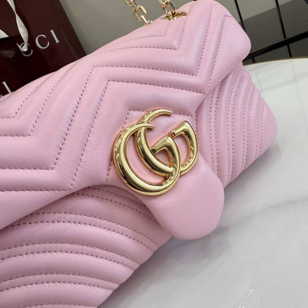 Gucci Marmont Leather Medium Light Pink Bag_5_155741 Gucci Marmont Leather Medium Light Pink Bag