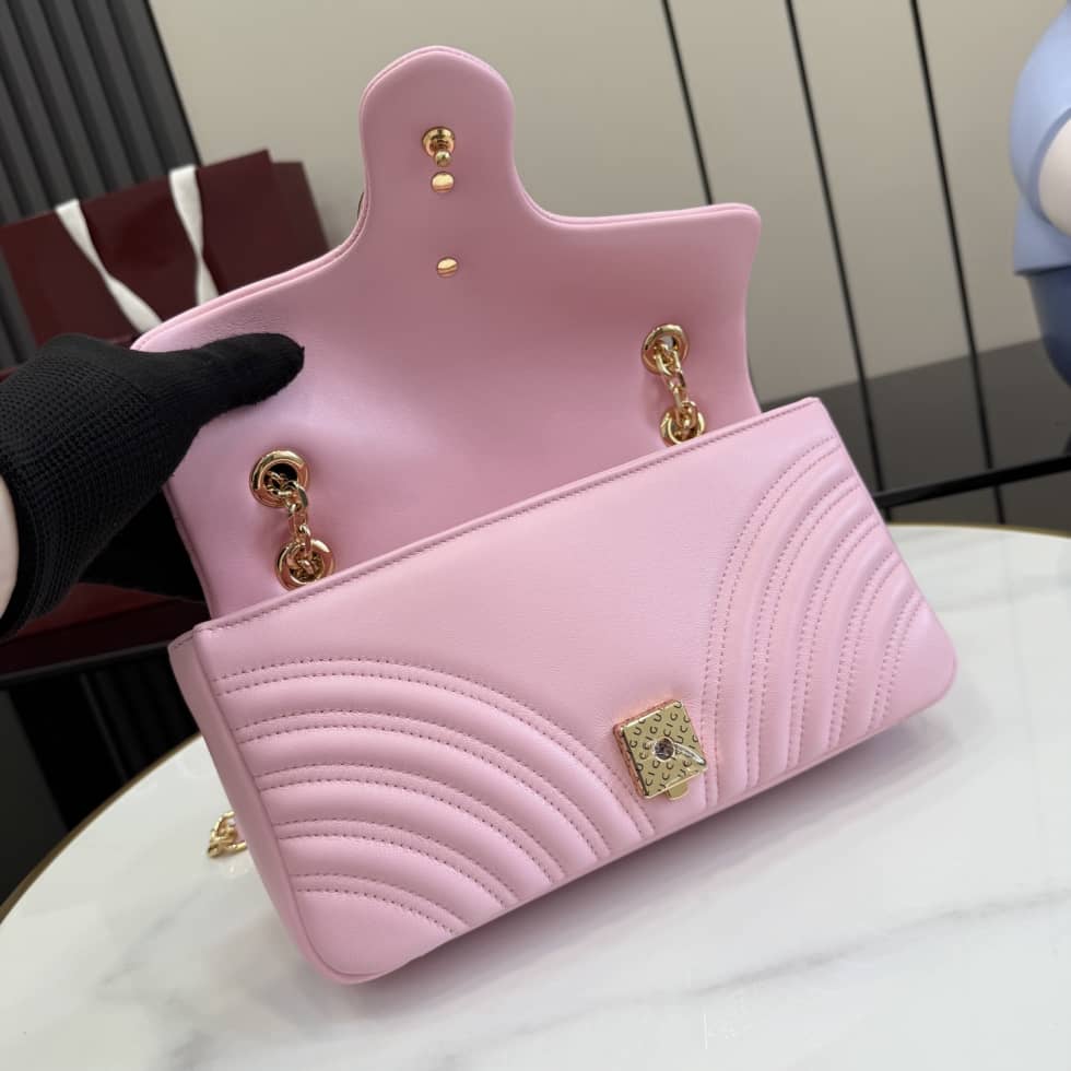 Gucci Marmont Leather Medium Light Pink Bag_6_155741 Gucci Marmont Leather Medium Light Pink Bag