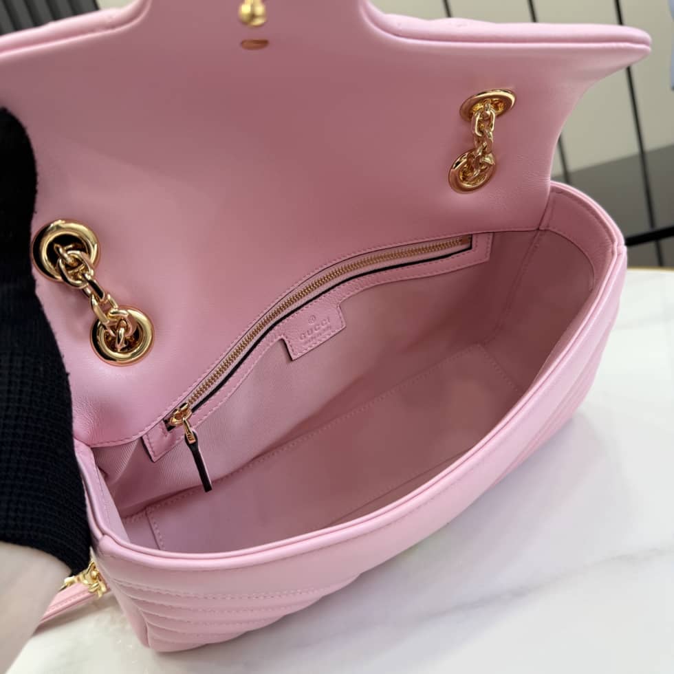 Gucci Marmont Leather Medium Light Pink Bag_7_155741 Gucci Marmont Leather Medium Light Pink Bag