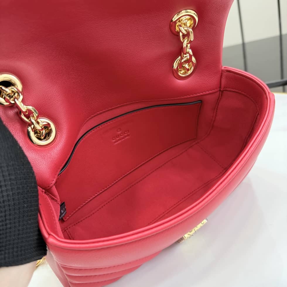 Gucci Marmont Leather Small Red Shoulder Bag_7_155761 Gucci Marmont Leather Small Red Shoulder Bag