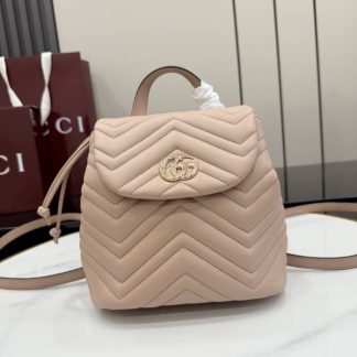 Gucci Marmont Lambskin Mini Pink Backpack