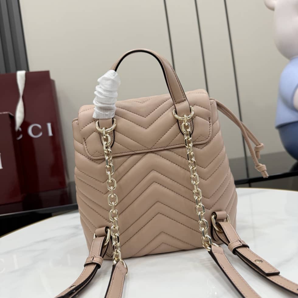 Gucci Marmont Lambskin Mini Pink Backpack_1_155791 Gucci Marmont Lambskin Mini Pink Backpack