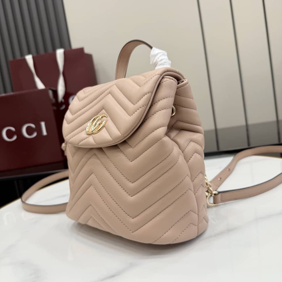 Gucci Marmont Lambskin Mini Pink Backpack_2_155791 Gucci Marmont Lambskin Mini Pink Backpack
