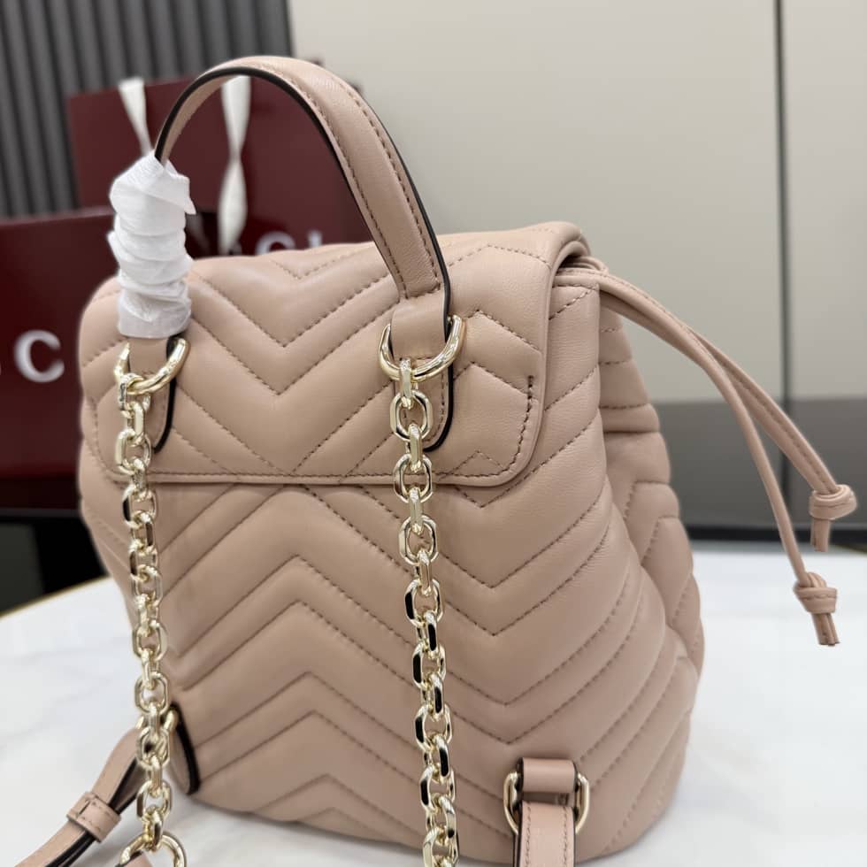 Gucci Marmont Lambskin Mini Pink Backpack_4_155791 Gucci Marmont Lambskin Mini Pink Backpack