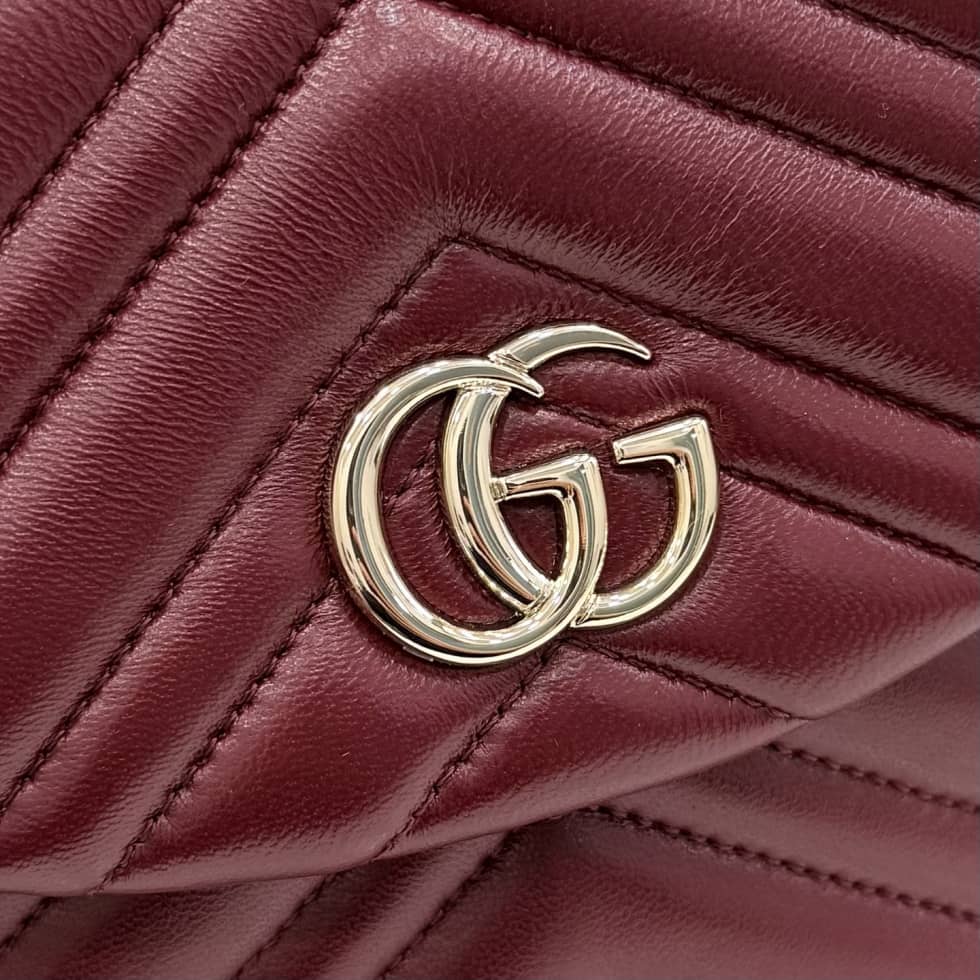 Gucci Marmont Lambskin Mini Burgundy Backpack_5_155801 Gucci Marmont Lambskin Mini Burgundy Backpack