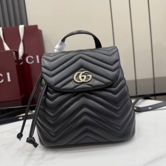 Gucci Marmont Lambskin Mini Black Backpack
