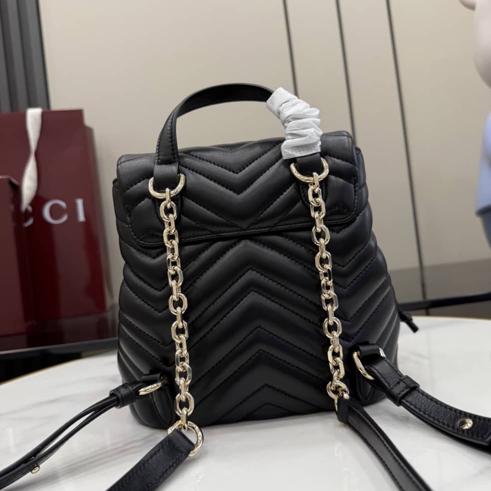 Gucci Marmont Lambskin Mini Black Backpack_1_155811 Gucci Marmont Lambskin Mini Black Backpack