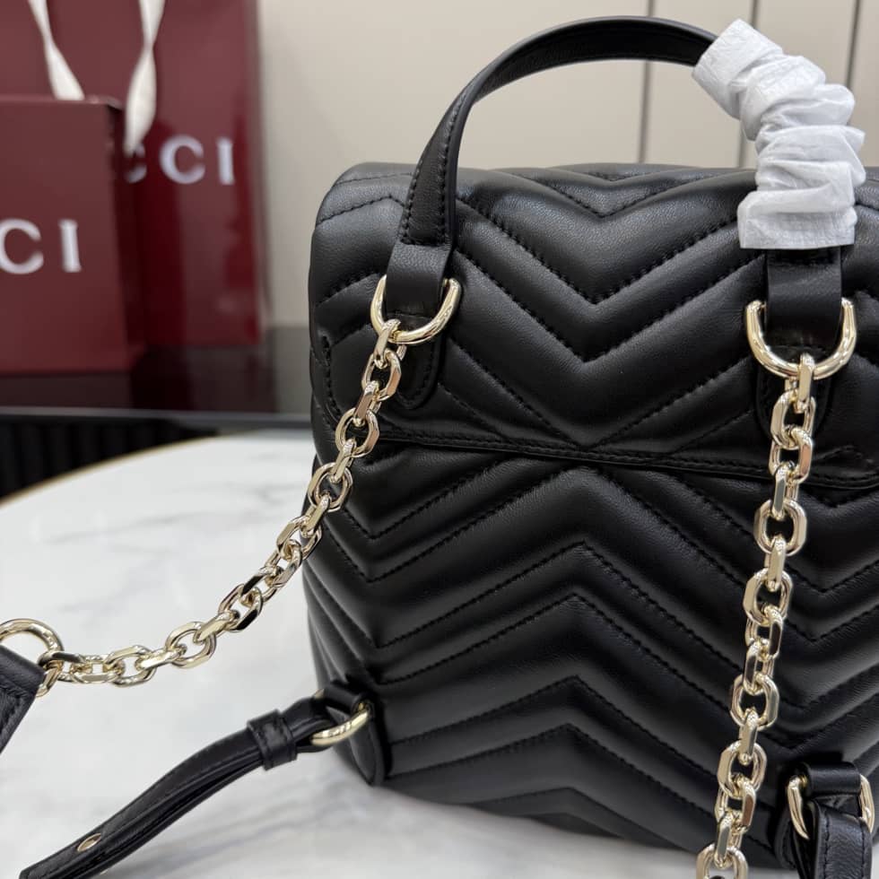Gucci Marmont Lambskin Mini Black Backpack_4_155811 Gucci Marmont Lambskin Mini Black Backpack