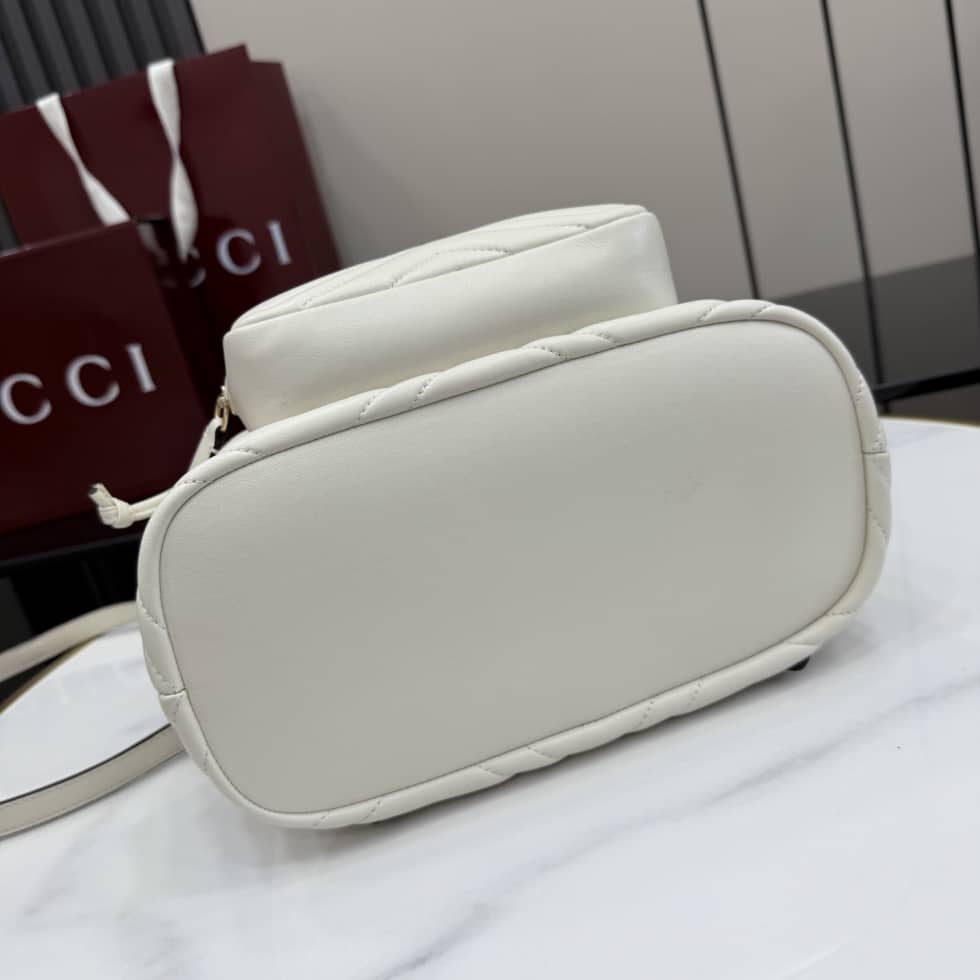 Gucci Marmont Leather Small White Backpack_3_155821 Gucci Marmont Leather Small White Backpack