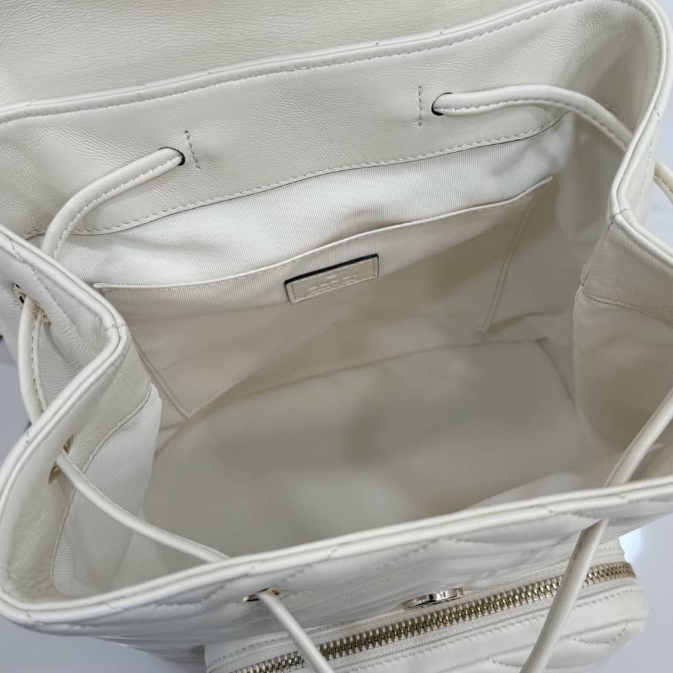 Gucci Marmont Leather Small White Backpack_7_155821 Gucci Marmont Leather Small White Backpack