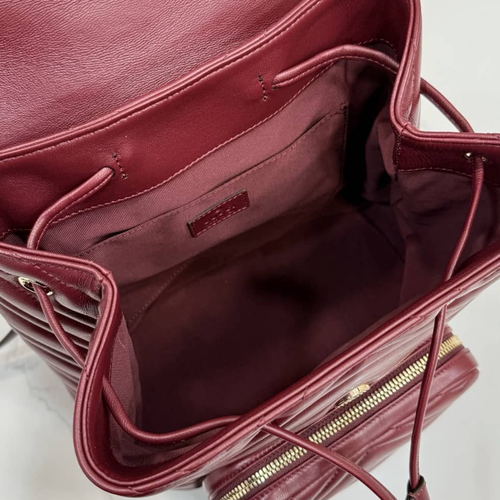 Gucci Marmont Leather Small Burgundy Backpack_7_155841 Gucci Marmont Leather Small Burgundy Backpack