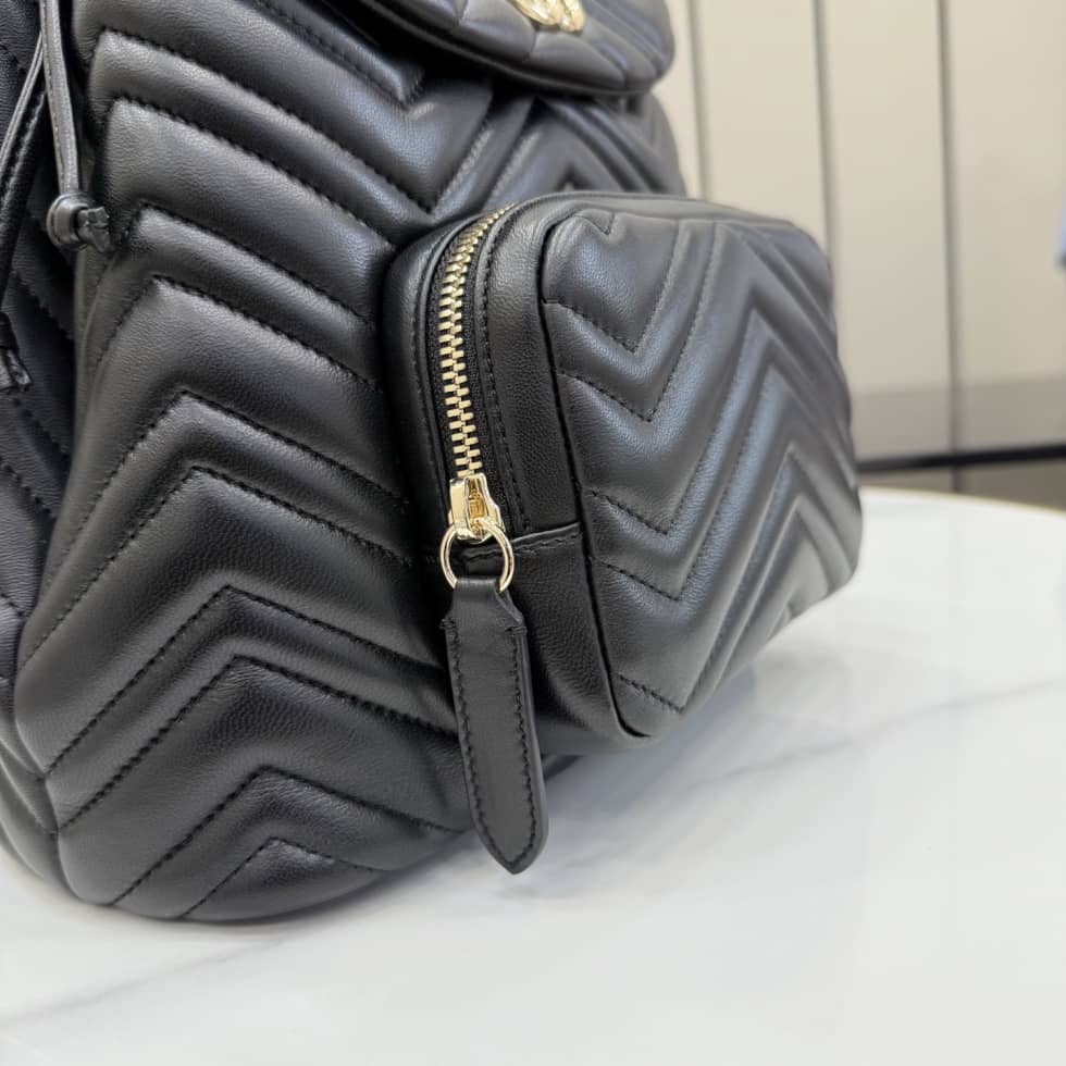 Gucci Marmont Leather Small Black Backpack_4_155851 Gucci Marmont Leather Small Black Backpack