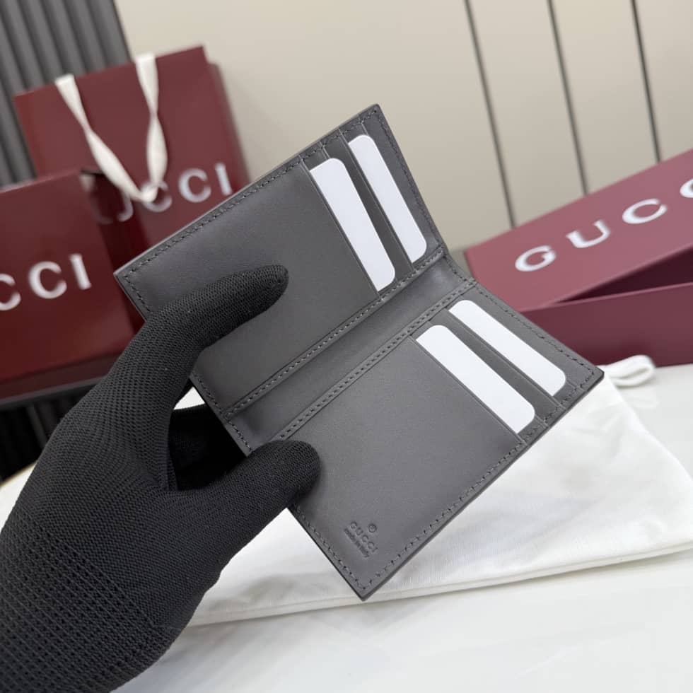 Gucci GG Emblem Gray Card Case 850183_6_155871 Gucci GG Emblem Gray Card Case 850183