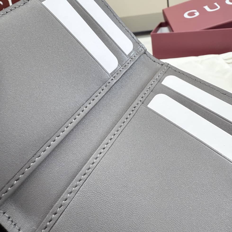 Gucci GG Emblem Gray Card Case 850183_7_155871 Gucci GG Emblem Gray Card Case 850183