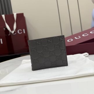 Gucci GG Emblem Coin Wallet For Men Gray 850177