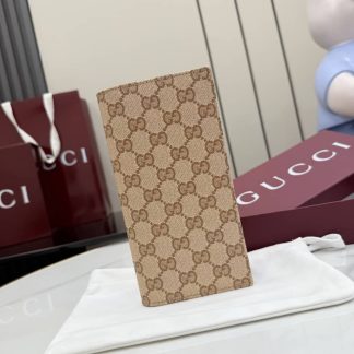 Gucci Essence Classic Brown Canvas Long Wallet 876441